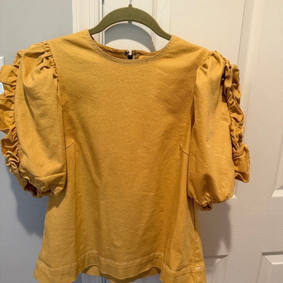 Ulla Johnson Yellow Top Sz 4 - Picture 1 of 5